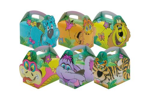 Children's Food Jungle Lion & Friends Boxes 5.5x4x3.7" /14.2x10.2x9.4cm