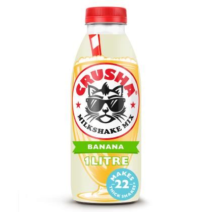 Crusha Banana Flavour Milkshake Mix Bottle (Case of 12)