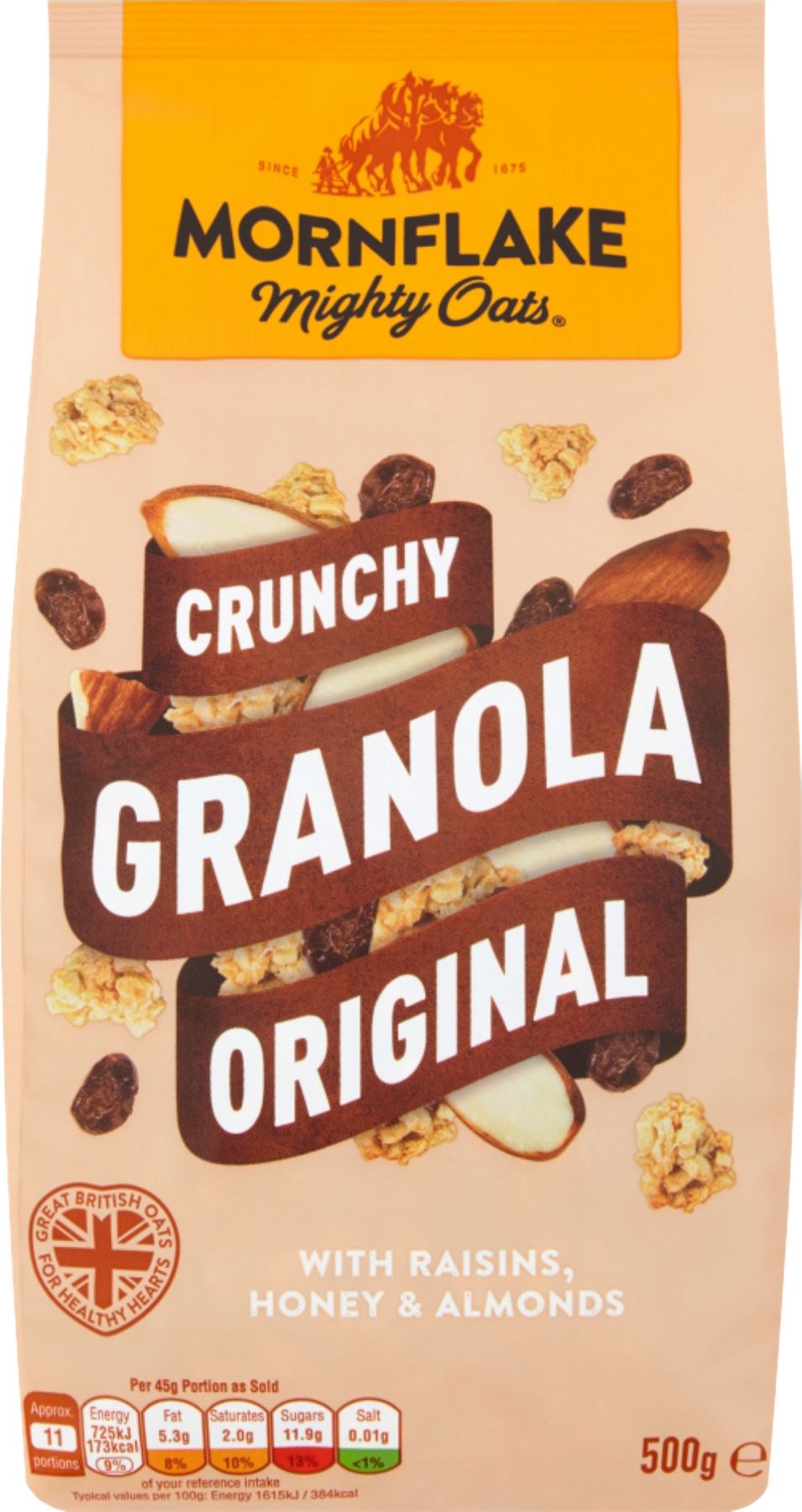 MORNFLAKE Crunchy Granola - Original 500g - 1 Case