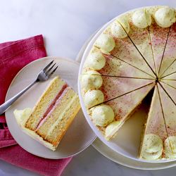 Mademoiselle Desserts Rhubarb & Custard Cake
