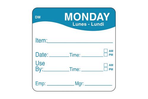 51mm Dissolvable Label 'Monday'