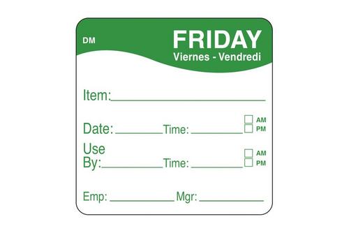 51mm Dissolvable Label 'Friday'