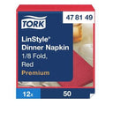 Tork LinStyle  Dinner Napkin  Red  8Fold