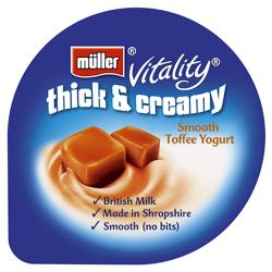 Müller Thick & Creamy Mixed Strawberry & Toffee Yogurts (Case of 12)