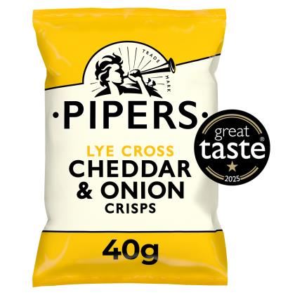 Pipers Lye Cross Cheddar & Onion Crisps
