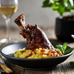 Lamb Shank With Mint Gravy