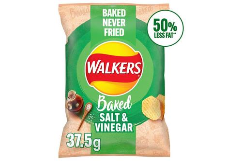 Walkers Baked Salt & Vinegar Snack Crisps 37.5g