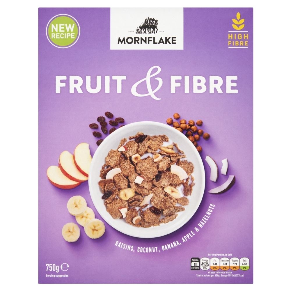 MORNFLAKE Fruit & Fibre 750g - 1 Case