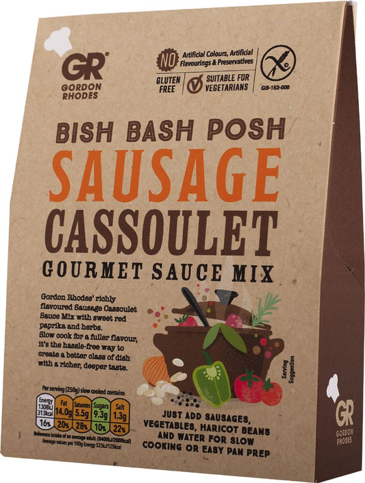 GORDON RHODES Bish Bash Posh Sausage Cassoulet Gourmet Sauce Mix 75g - 1 Case