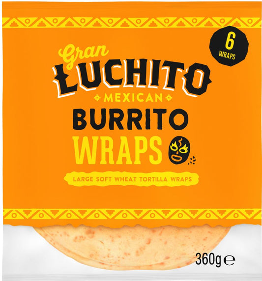 GRAN LUCHITO 6 Burrito Wraps 360g - 1 Case