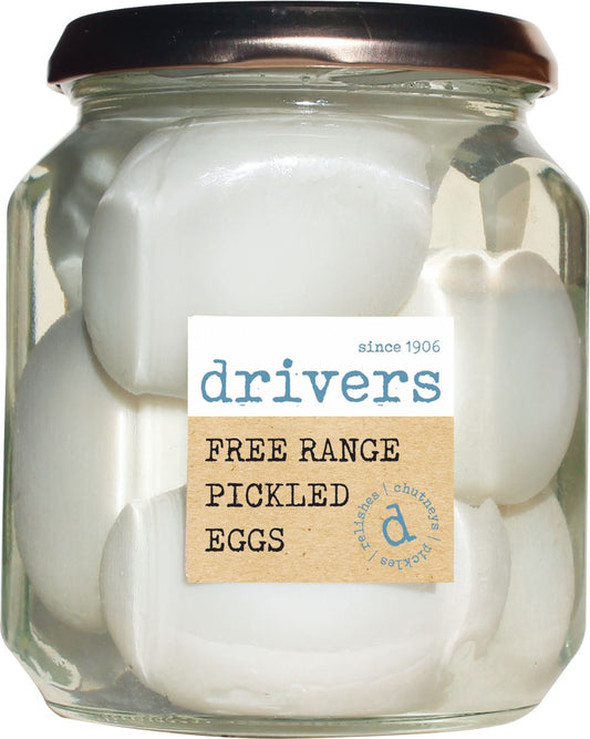DRIVERS Free Range Pickled Eggs in Distilled Malt Vinegar 550g - 1 Case