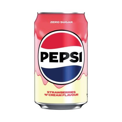 Pepsi Strawberries & Cream Zero Sugar Can (Case of 24)