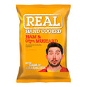 Real Hand Cooked Ham & English Mustard Flavour Potato Crisps