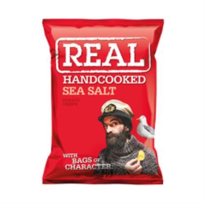 Real Handcooked Sea Salt Potato Crisps 35g (Case of 48)