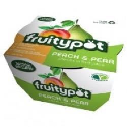 Fruitypot Peach & Pear in Juice 113g