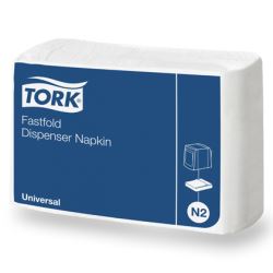 Tork® Fastfold Dispenser Napkin White 1ply
