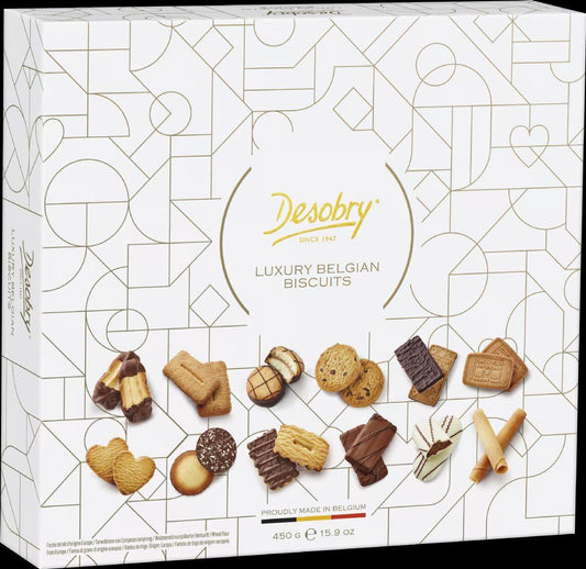 DESOBRY Luxury Belgian Biscuit Selection Box 450g