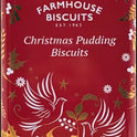 FARMHOUSE BISCUITS Christmas Pudding Biscuits in Red Triangle Tin 200g