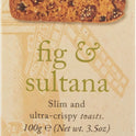 ARTISAN BISCUITS Miller's Toast Fig & Sultana 100g - 1 Case