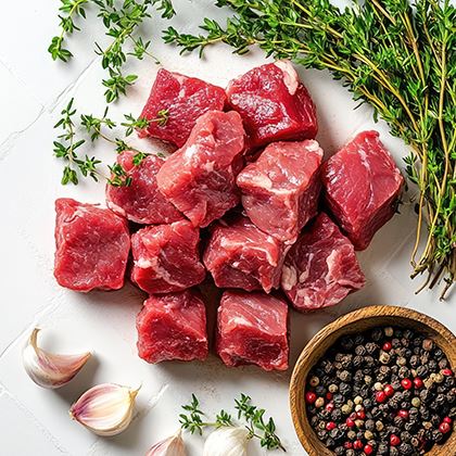Frozen Diced Beef IQF