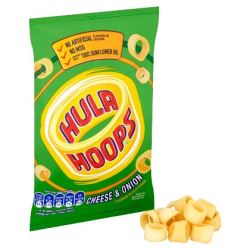 Hula Hoops Cheese & Onion Crisps (Case of 32)