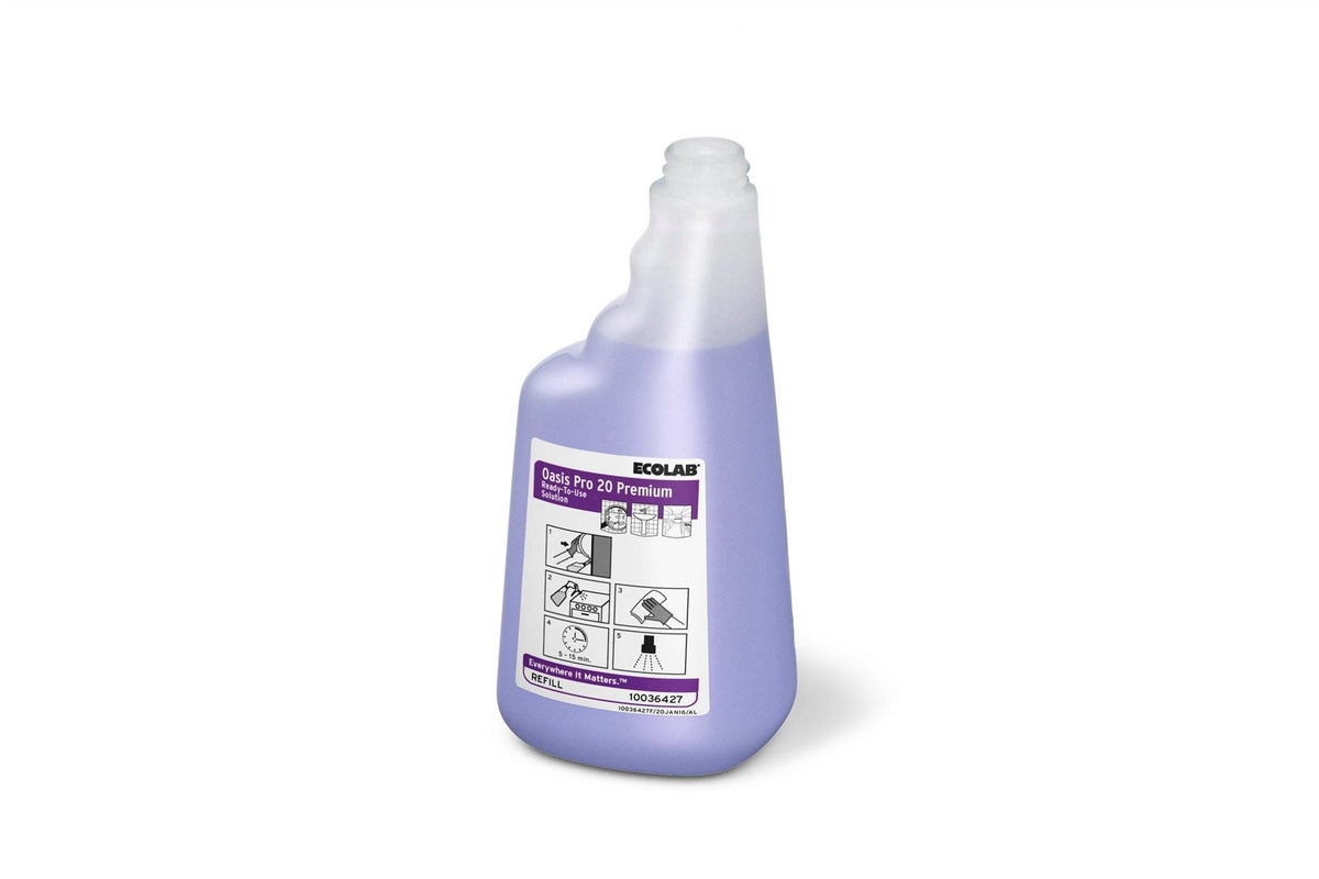 Ecolab Oasis Pro 20 Premium Refill Bottle (Case of 1)