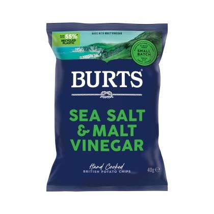 Burts Salt & Vinegar Crisps Red Tractor (Case of 20)