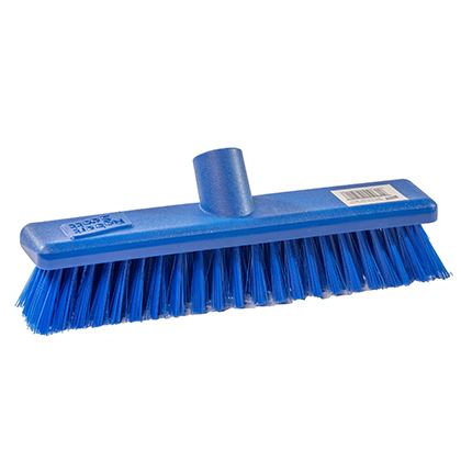 Hygiene Washable Broomhead Stiff Blue 30cm
