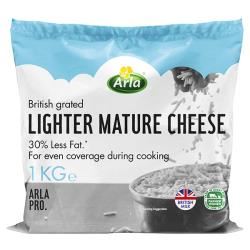 Arla Pro Grated Lighter Mature White Cheddar Red Tractor