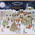 FARMHOUSE BISCUITS Assorted Biscuits in Winter Village Scene Tin 300g