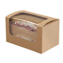 Kraft Bloomer & Square Cut Paperboard Sandwich Pack (Case of 1)