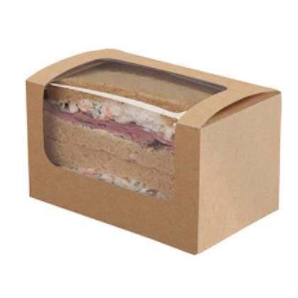 Kraft Bloomer & Square Cut Paperboard Sandwich Pack