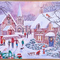 GRANDMA WILD'S Assorted Biscuits in Embossed Winter Village Scene Tin 600g