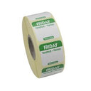 Square Trilingual Removable Label Friday 25mm (1") (Case of 1)
