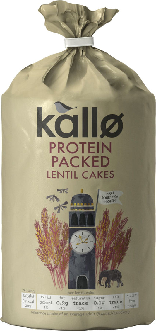 KALLO Protein Packed Lentil Cakes 100g - 1 Case