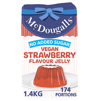 McDougalls No Added Sugar Vegan Strawberry Flavour Jelly