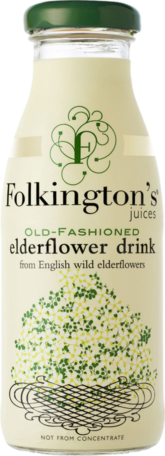 FOLKINGTON'S Old-Fashioned Elderflower Drink 250ml - 1 Case