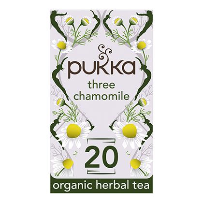 Pukka Tea Three Chamomile Enveloped Tea Bags (Case of 4)