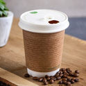 Hot Cup Paper Lid White To Fit 12-16oz Cups