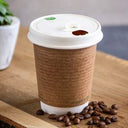 Hot Cup Paper Lid White To Fit 12-16oz Cups (Case of 1)