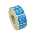 Use By Day Monday Label Blue