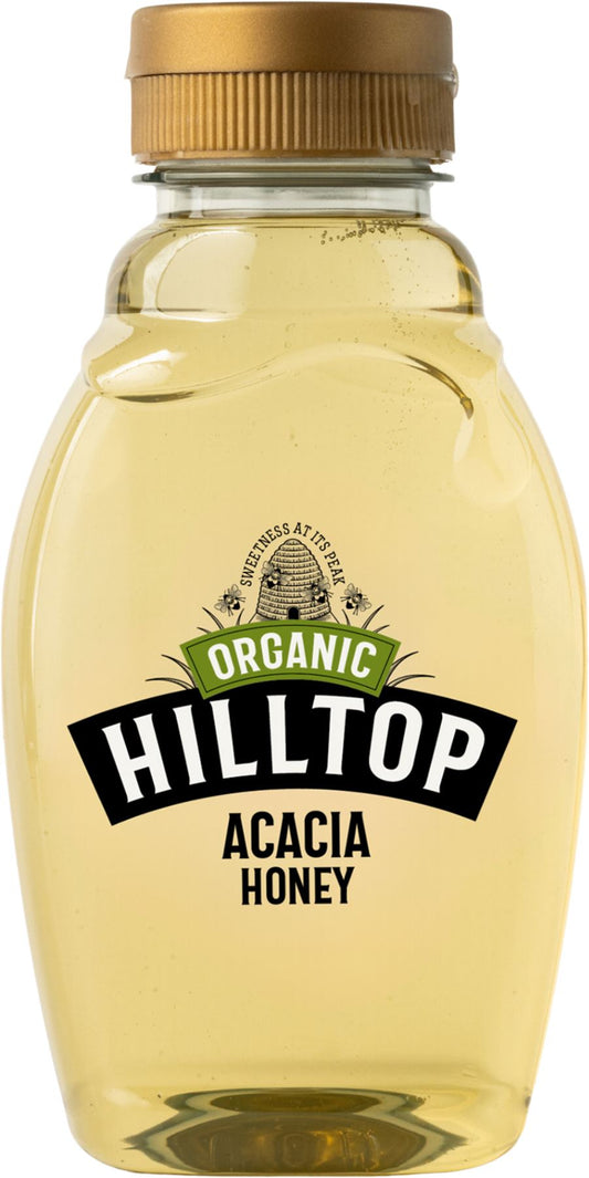 HILLTOP Organic Acacia Honey - Squeezy 340g - 1 Case