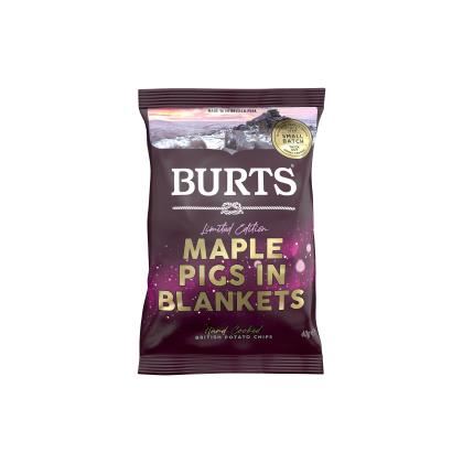 Burts Maple Pigs in Blanket Crisps Red Tractor (Case of 20)