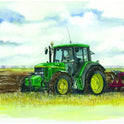 SUE PODBERY John Deere Ploughing Card