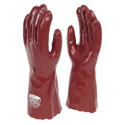 Polyco Polygen Plus (35cm) Red PVC Chemical Resistant Gauntlet (Case of 5)