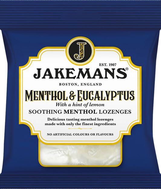 JAKEMANS Menthol & Eucalyptus Lozenges 73g - 1 Case