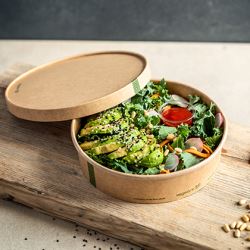 Bon Appetit PLA-Lined Kraft Paper Lid with Vents (Case of 1)
