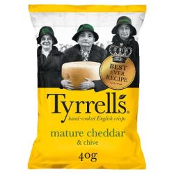 Tyrrells Mature Cheddar & Chive Crisps