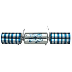 12" Premium Blue & Silver Script Crackers