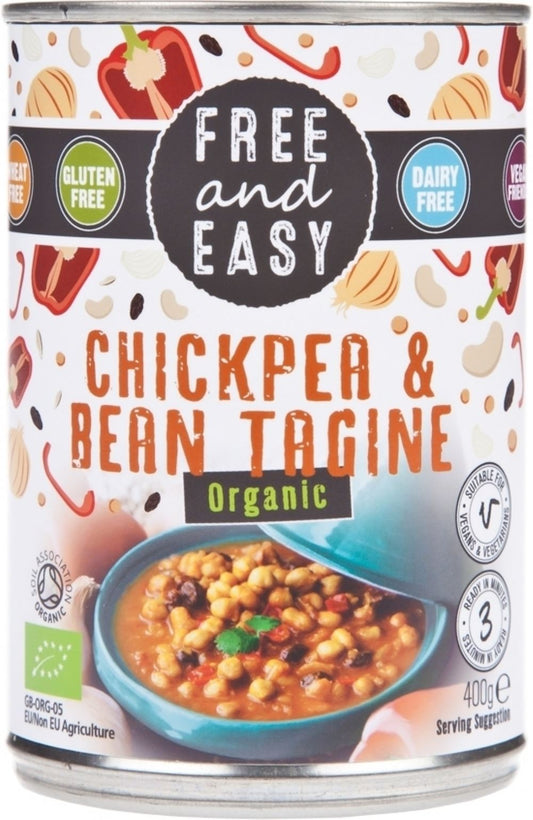 FREE AND EASY Organic Chickpea & Bean Tagine 400g - 1 Case